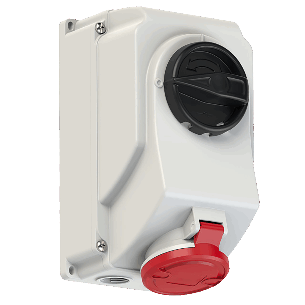 Pvc Wal Shocket Wall Mount Plastic Switched Socket Outlet - Powermite
